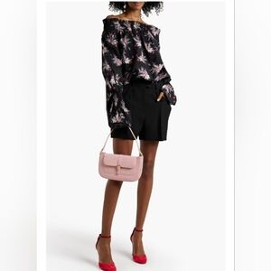 Adam lippes off shoulder shirred floral top
